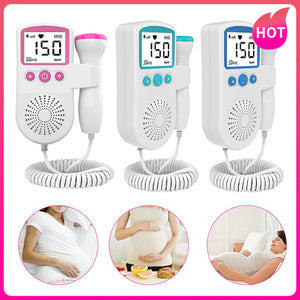 Doppler Fetal Heart rate Monitor Home Pregnancy Baby Fetal Sound Heart Rate Detector LCD Display No Radiation