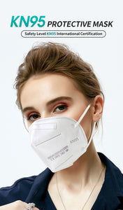 KN95 Face Masks, Fabric Respiratory Mask - 100 Pcs