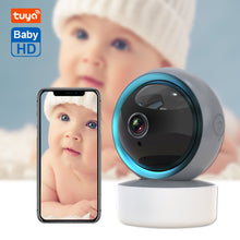 Load image into Gallery viewer, Electronic Baby Monitor with Camera Wifi 3MP HD Cry Babies Nanny Camera Two Way Audio IR Night Vision Baby Sleeping IP Camera
