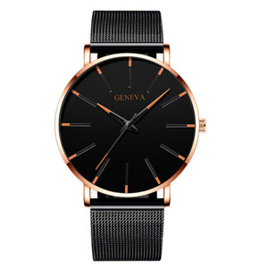 Geneva Minimalist Watch Men Ultra Thin Stainless Steel