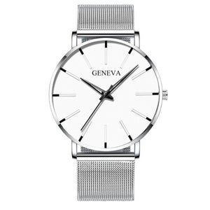 Geneva Minimalist Watch Men Ultra Thin Stainless Steel