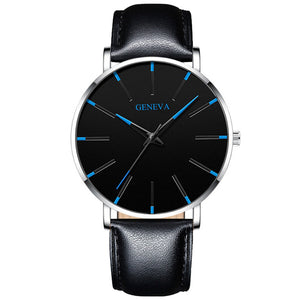 Geneva Minimalist Watch Men Ultra Thin Stainless Steel